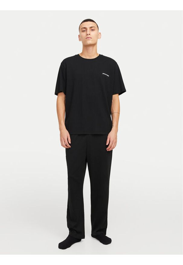 Jack & Jones Piżama Everest 12273633 Czarny Standard Fit. Kolor: czarny. Materiał: bawełna