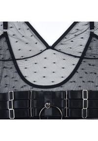 Intica - Komplet z transparentnym body na wieczorne wyjścia Treacy. Kolor: czarny. Materiał: materiał #4