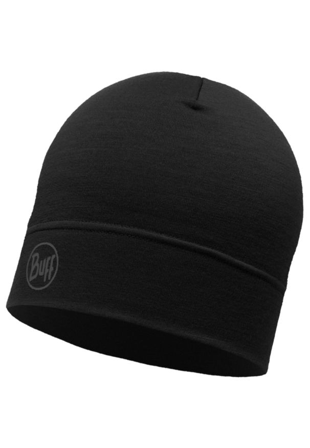 Buff - Czapka BUFF MERINO LIGHTWEIGHT BEANIE SOLID BLACK. Materiał: wełna. Styl: sportowy, casual