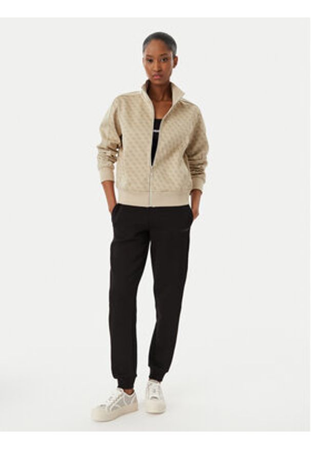 Guess Bluza V6RQ08 K2042 Beżowy Regular Fit. Kolor: beżowy. Materiał: syntetyk
