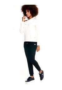 LEONE 1947 APPAREL - Damska bluza Leone z kapturem Basic. Typ kołnierza: kaptur. Kolor: biały. Materiał: tkanina. Sport: fitness
