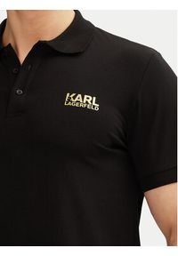 Karl Lagerfeld - KARL LAGERFELD Polo 745088 552235 Czarny Regular Fit. Typ kołnierza: polo. Kolor: czarny. Materiał: bawełna #3