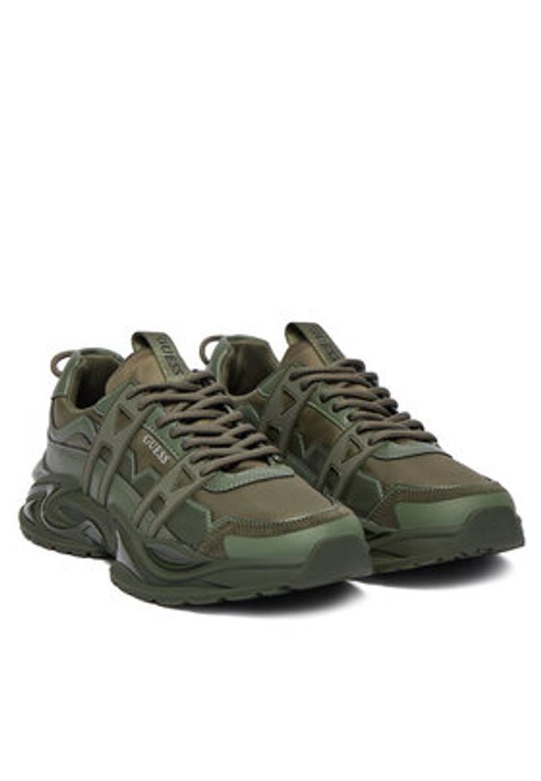 Guess Sneakersy FMFUNO ELE12 Zielony. Kolor: zielony. Materiał: materiał