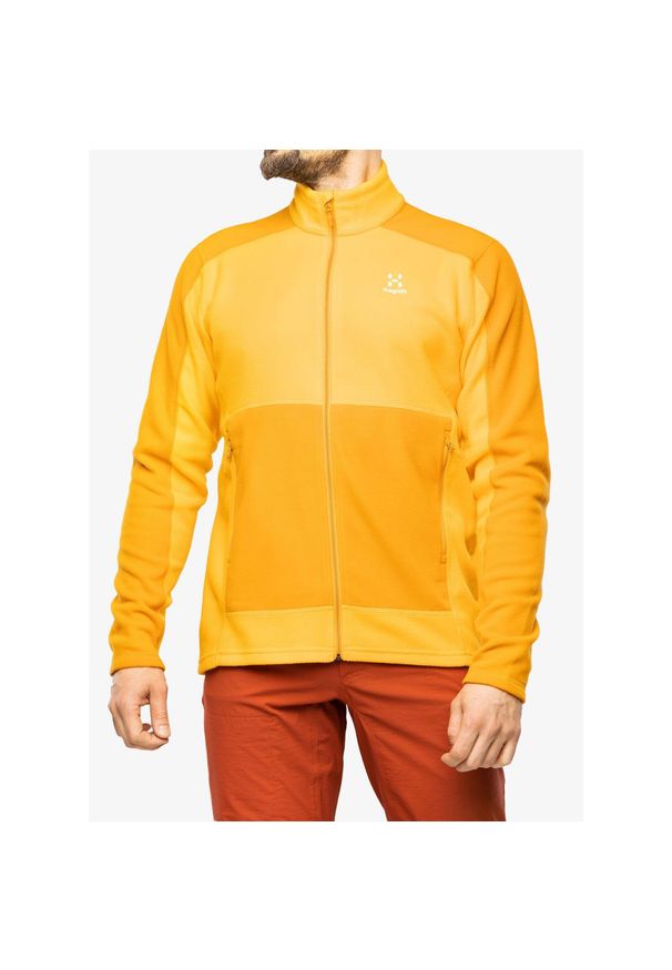 Haglöfs - Bluza polarowa męska Haglofs Buteo Mid Jacket. Kolor: żółty. Materiał: polar