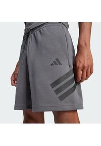 Adidas - adidas Szorty sportowe Future Icons 3-Stripes KD5241 Szary Regular Fit. Kolor: szary. Materiał: bawełna. Styl: sportowy #4