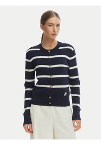 TOMMY HILFIGER - Tommy Hilfiger Kardigan WW0WW49617 Granatowy Regular Fit. Kolor: niebieski. Materiał: bawełna #1