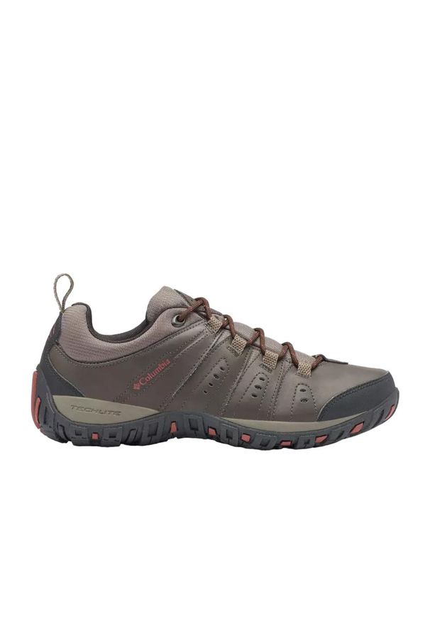 columbia - Buty trekkingowe męskie Columbia Woodburn II. Zapięcie: sznurówki. Kolor: brązowy, wielokolorowy. Materiał: syntetyk, tkanina, skóra, materiał. Szerokość cholewki: normalna. Sport: turystyka piesza