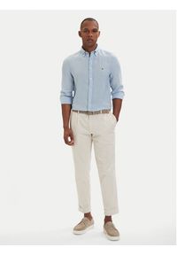 TOMMY HILFIGER - Tommy Hilfiger Koszula MW0MW41530 Niebieski jasny Regular Fit. Kolor: niebieski. Materiał: len #5