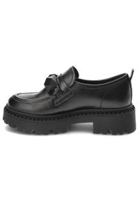 CheBello - Czarne Półbuty Chebello Modne Skórzane Mokasyny Damskie. Okazja: na co dzień, do pracy. Kolor: czarny. Materiał: skóra. Styl: casual, elegancki #3