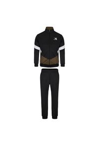 Diadora - Zestaw dresowy męski DIADORA TRACKSUIT FZ CORE. Kolor: czarny. Materiał: dresówka