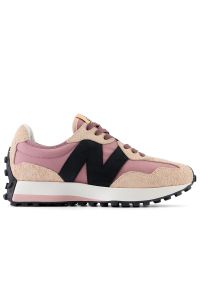 Buty New Balance WS327WE - różowe. Zapięcie: sznurówki. Kolor: różowy. Materiał: guma, skóra, zamsz. Szerokość cholewki: normalna