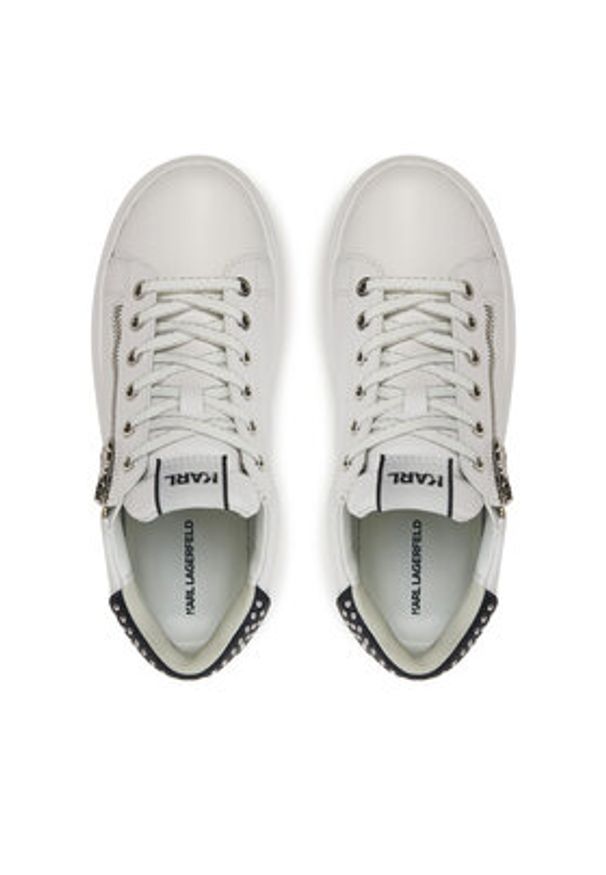 Karl Lagerfeld - KARL LAGERFELD Sneakersy Ankapri KL63527 Biały. Kolor: biały. Materiał: skóra