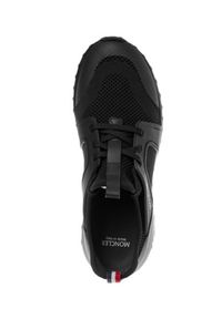 MONCLER - Czarne sneakersy Emilien. Kolor: czarny. Materiał: syntetyk, materiał. Szerokość cholewki: normalna. Wzór: nadruk #5
