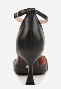 Born2be - Czarne Czółenka Vices na Szpilce z Kokardą i Cyrkoniami Atelissa. Okazja: na ślub cywilny, na wesele. Kolor: czarny. Obcas: na szpilce. Styl: elegancki. Wysokość obcasa: średni #2