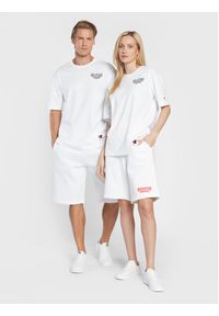 Champion T-Shirt Unisex STRANGER THINGS 217791 Biały Custom Fit. Kolor: biały. Materiał: bawełna