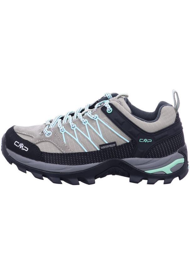 Buty trekkingowe damskie CMP Rigel Wmn. Zapięcie: sznurówki. Kolor: czarny, wielokolorowy, żółty, brązowy, szary. Materiał: materiał. Szerokość cholewki: normalna