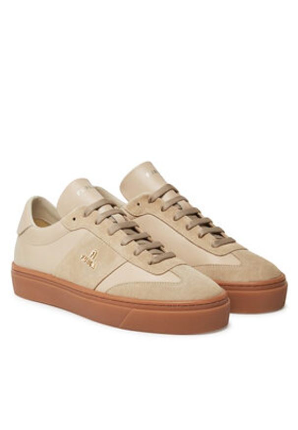 Furla Sneakersy Enjoy Lace-Up YI79ENJ BX3712 PT 8E000 Écru. Materiał: skóra