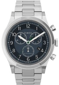 Timex zegarek TW2U90900 Waterbury Traditional Chronograph męski kolor srebrny. Kolor: srebrny. Materiał: materiał #1