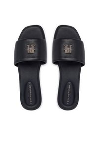 TOMMY HILFIGER - Tommy Hilfiger Klapki Th Logo Hardware Leather Mule FW0FW09292 Granatowy. Kolor: niebieski. Materiał: skóra #3