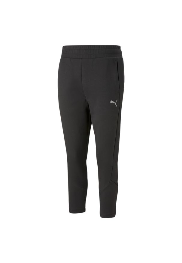 Spodnie Dresowe Sportowe Damskie Puma Evostripe. Kolor: czarny. Materiał: dresówka. Sport: fitness