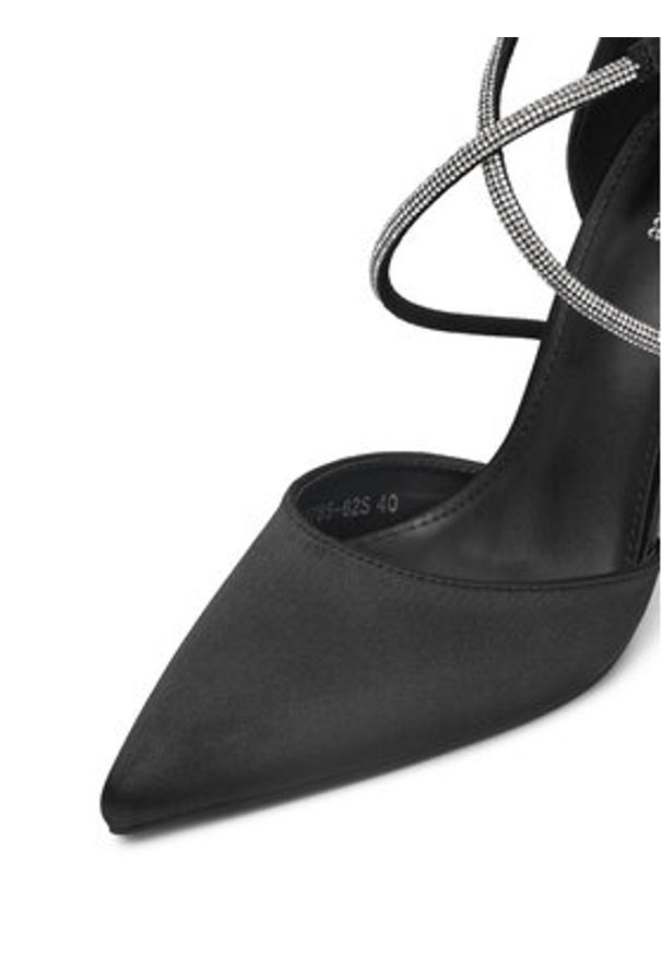 DeeZee Szpilki KL-HH4785-62S Czarny. Kolor: czarny. Materiał: materiał. Obcas: na szpilce