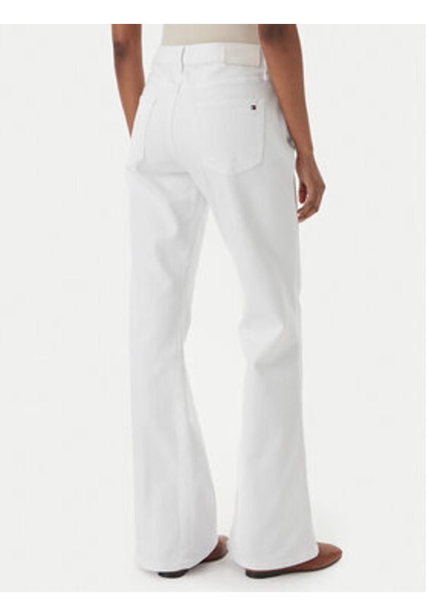 TOMMY HILFIGER - Tommy Hilfiger Jeansy WW0WW49655 Biały Flare Fit. Kolor: biały