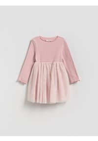 Reserved - Sukienka z tiulem - pastelowy róż. Kolor: różowy. Materiał: tiul #1