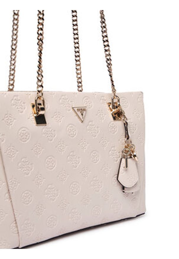 Guess Torebka Tisha HWPD77 64230 Beżowy. Kolor: beżowy. Materiał: skórzane