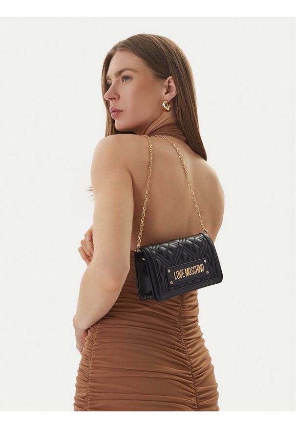 Love Moschino - LOVE MOSCHINO Torebka JC5681PP1OLA0000 Czarny. Kolor: czarny. Materiał: skórzane