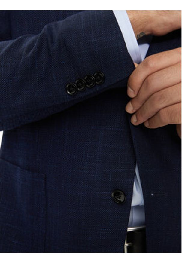 BOSS - Boss Marynarka C-Hanry-233 50521629 Granatowy Slim Fit. Kolor: niebieski. Materiał: syntetyk