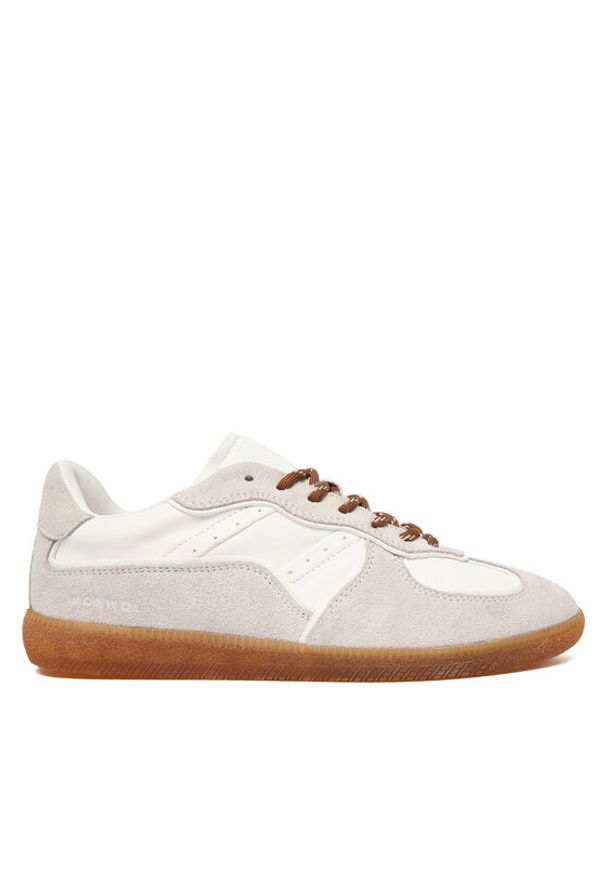 Nokwol Sneakersy August Biały. Kolor: biały. Materiał: skóra, zamsz