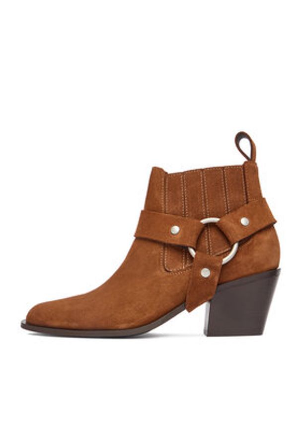 Badura Botki EO-CLEO-501-25 Brązowy. Kolor: brązowy. Materiał: zamsz, skóra