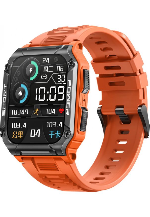 Smartwatch Hagen HC48.28.538 Pomarańczowy. Rodzaj zegarka: smartwatch. Kolor: pomarańczowy