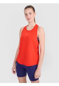 4f - 4F Top treningowy oversize szybkoschnący damski - czerwony M. Kolor: czerwony