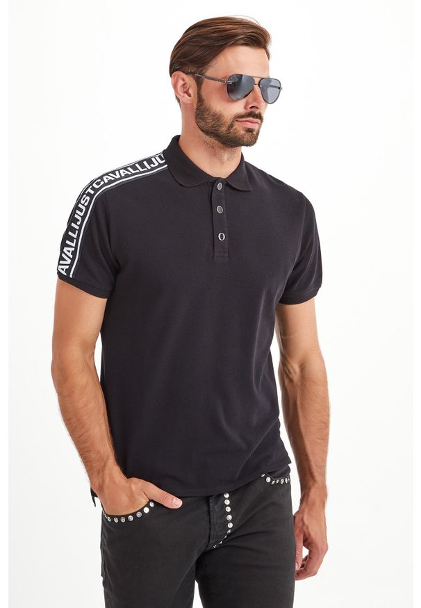 Koszulka polo Just Cavalli z nadrukiem, sportowa