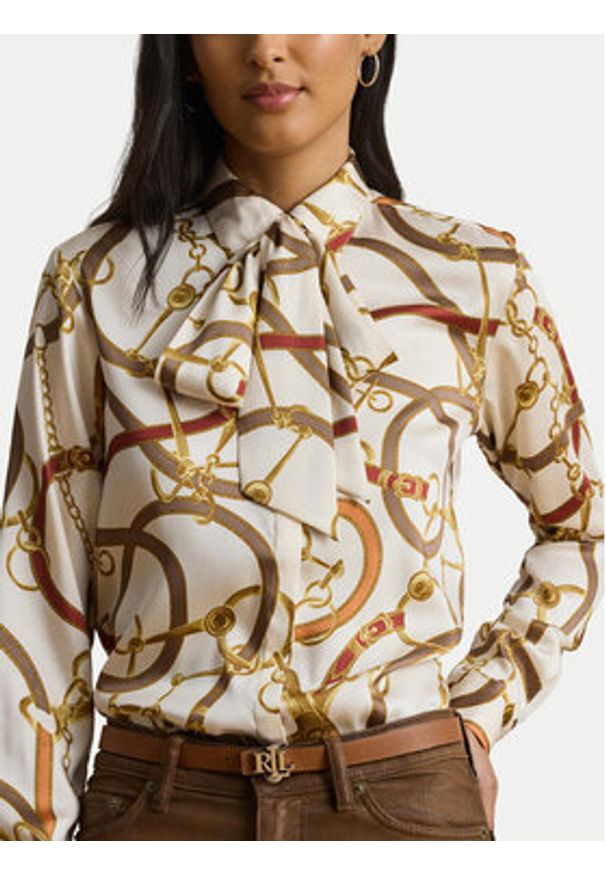 Lauren Ralph Lauren - LAUREN RALPH LAUREN Koszula 200979807001 Biały Straight Fit. Kolor: biały. Materiał: syntetyk