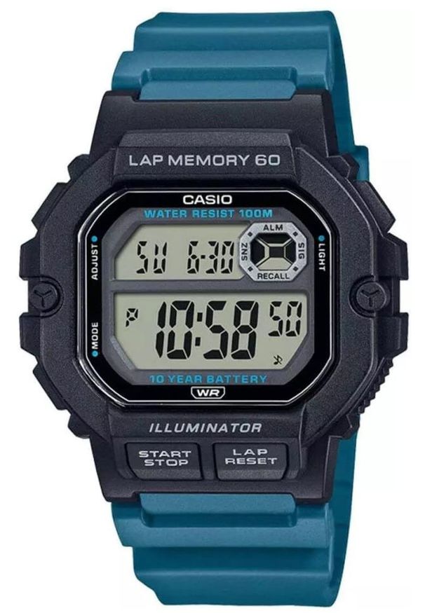 Casio - ZEGAREK MĘSKI CASIO Sports WS-1400H-3A + BOX (zd271c)