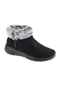 skechers - Buty do chodzenia damskie Skechers ON The GO Joy Savvy. Wysokość cholewki: za kostkę. Zapięcie: zamek. Kolor: czarny. Materiał: materiał, syntetyk. Szerokość cholewki: normalna. Sezon: zima. Styl: sportowy