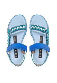 Hispanitas Sandały Maui HV253898 Turkusowy. Kolor: turkusowy. Materiał: skóra