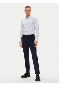 Bugatti Koszula 9350 58801A Niebieski Slim Fit. Kolor: niebieski. Materiał: bawełna #5