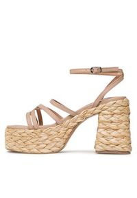 Steve Madden Espadryle Belise SM11002482-257 Beżowy. Kolor: beżowy. Materiał: skóra