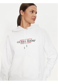 Guess Jeans Bluza W4YQ15 KC811 Biały Regular Fit. Kolor: biały. Materiał: bawełna #4