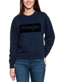 Wrangler - BLUZA WRANGLER HIGH RIB RETRO SWEAT NAVY W6N0HA114 112130760. Styl: retro, klasyczny #5