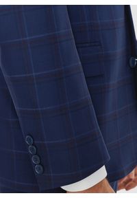 Pako Lorente - PAKO LORENTE – Granatowa marynarka garniturowa w czerwono-niebieską kratkę. Okazja: na komunię, na ślub cywilny, na wesele. Kolor: czerwony, niebieski, wielokolorowy. Materiał: poliester, wełna, lycra. Wzór: kratka #7
