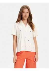 United Colors of Benetton - United Colors Of Benetton Polo 36QJD300X Beżowy Regular Fit. Typ kołnierza: polo. Kolor: beżowy. Materiał: bawełna