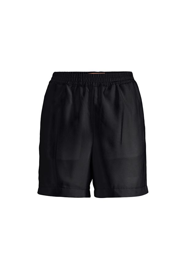 Szorty damskie JJXX Jxpoppy. Kolor: czarny. Materiał: tkanina. Długość: krótkie. Wzór: gładki, aplikacja