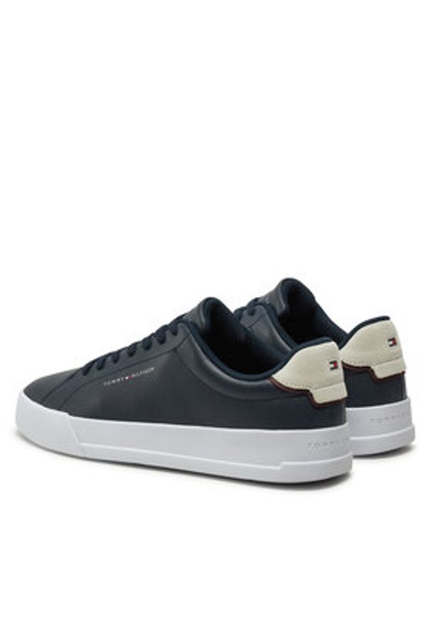 TOMMY HILFIGER - Tommy Hilfiger Sneakersy Th Court Lth Detail Ess FM0FM05367 Granatowy. Kolor: niebieski. Materiał: skóra