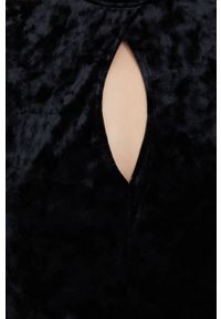 DKNY - Dkny Bluzka damska kolor czarny gładka. Okazja: na co dzień. Kolor: czarny. Materiał: dzianina. Długość rękawa: długi rękaw. Długość: długie. Wzór: gładki. Styl: casual