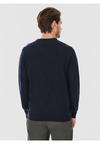 Pako Lorente - PAKO LORENTE – Granatowy męski sweter w serek. Typ kołnierza: dekolt w serek. Kolor: czerwony, niebieski. Materiał: wełna. Sezon: jesień #8