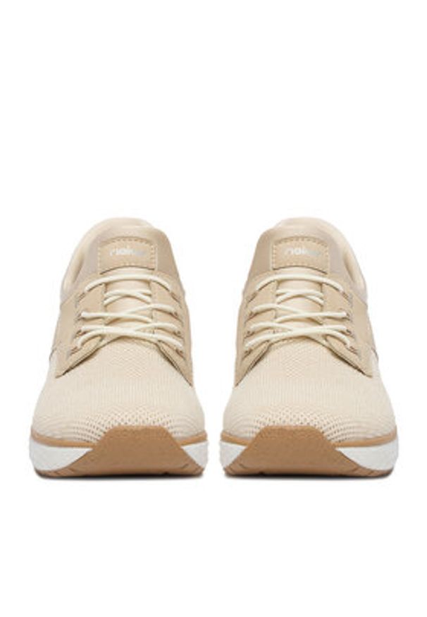 Rieker Sneakersy M5665-60 Beżowy. Kolor: beżowy. Materiał: materiał